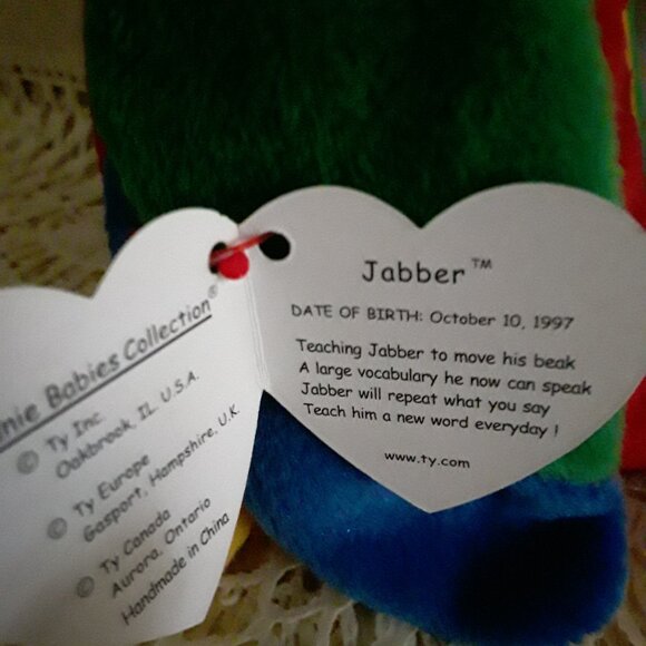 Vintage 1997 Beanie Babies - Jabber the Parrot - Picture 5 of 6